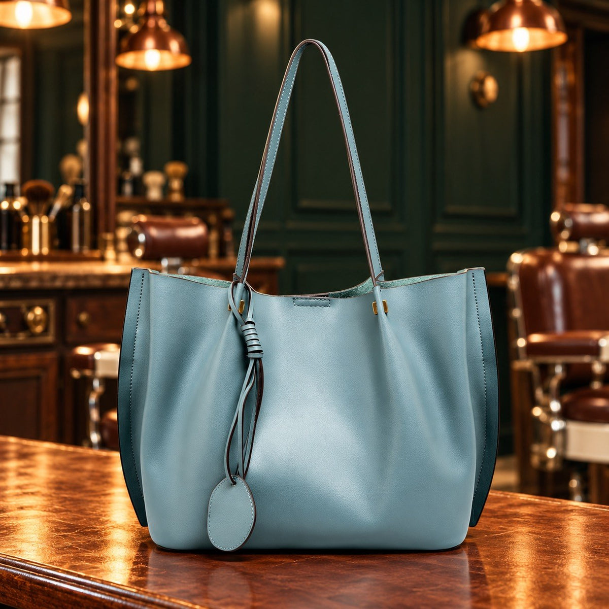 Sac fourre-tout femme en cuir de vache – détail 8