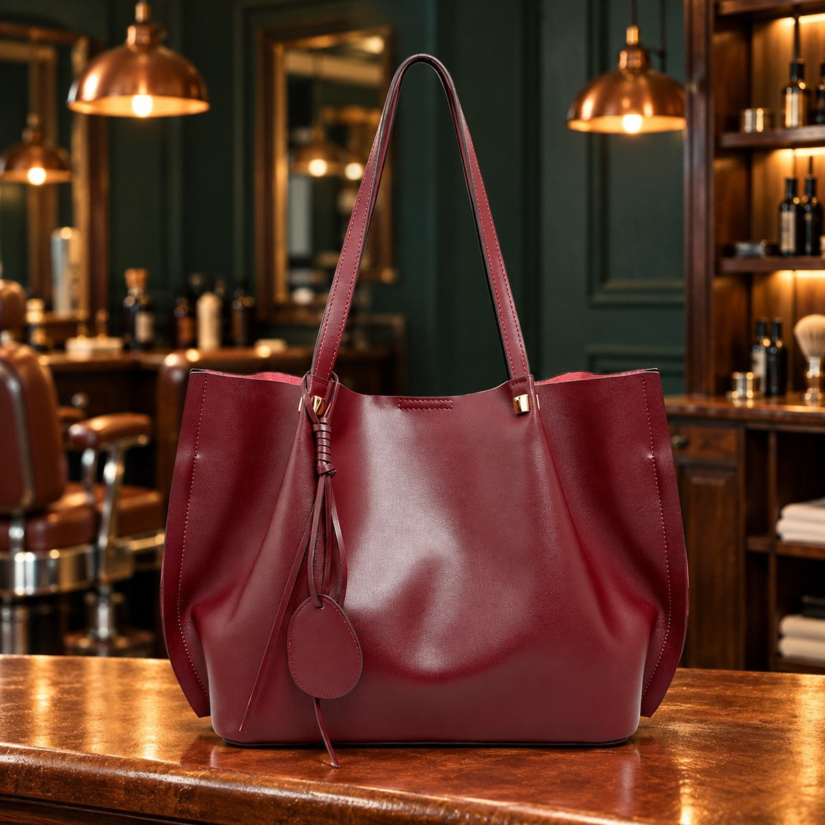 Sac fourre-tout femme en cuir de vache – détail 6
