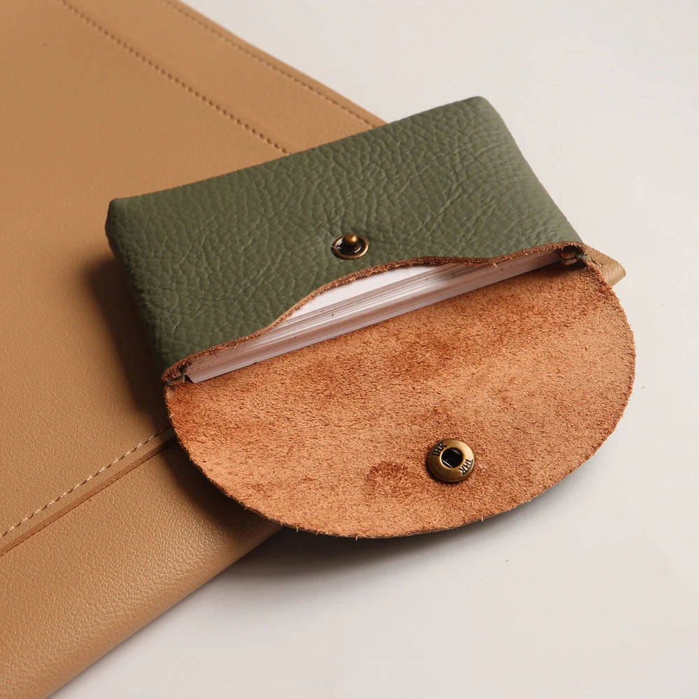 Porte-cartes en cuir personnalisable – Gravure d’initiales offerte